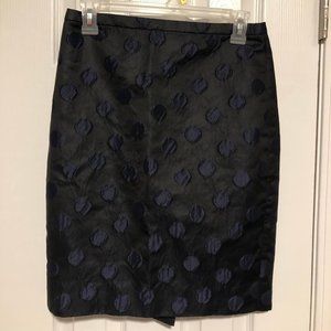 Women's J Crew Pencil Skirt Size 0. Color black/navy